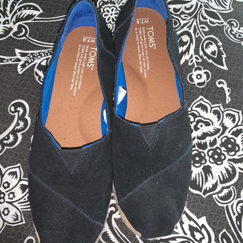 TOMS Suede Platform Espadrilles Sz 7.5